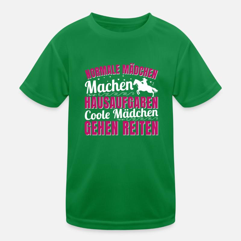 Reiterin Pferdemädchen Pferde Kinder Funktions-T-Shirt