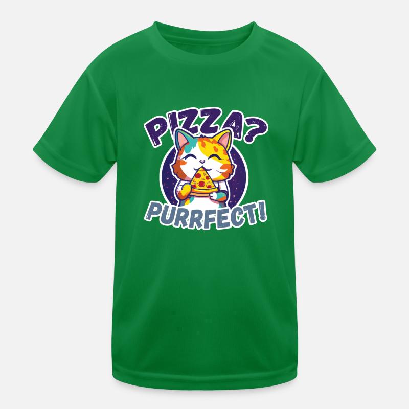 Pizza Purrfect Chat mangeant de la pizza T-shirt sport Enfant