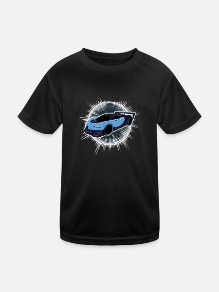 Cercle de voitures de sport Buga - T-shirt sport Enfant - noir - Devant