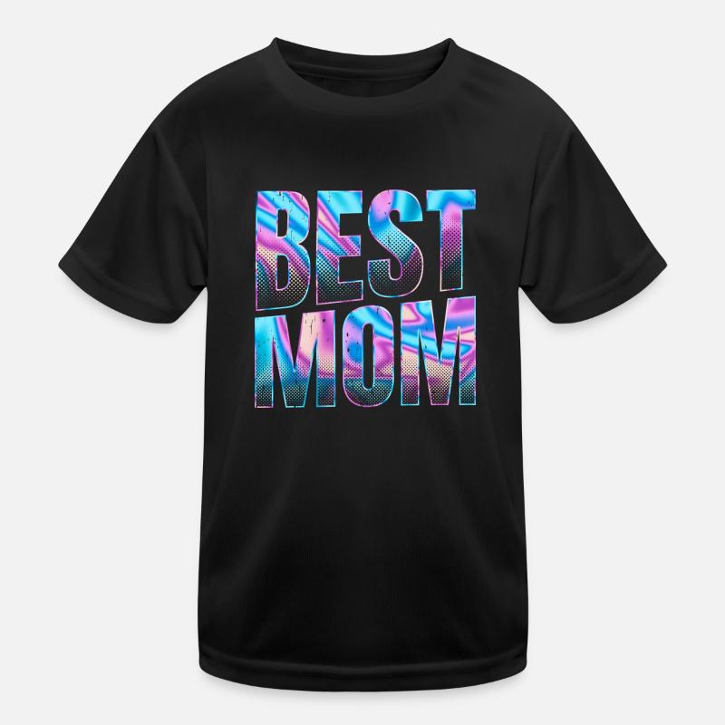 Bester Muttertag - Kinder Funktions-T-Shirt - Schwarz