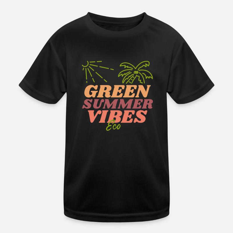 Green Summer Vibrations, nachhaltiger Sommer Kinder Funktions-T-Shirt