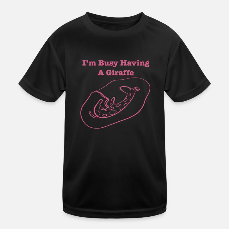 BusyHavingAGiraffe2 Kids Functional T-Shirt