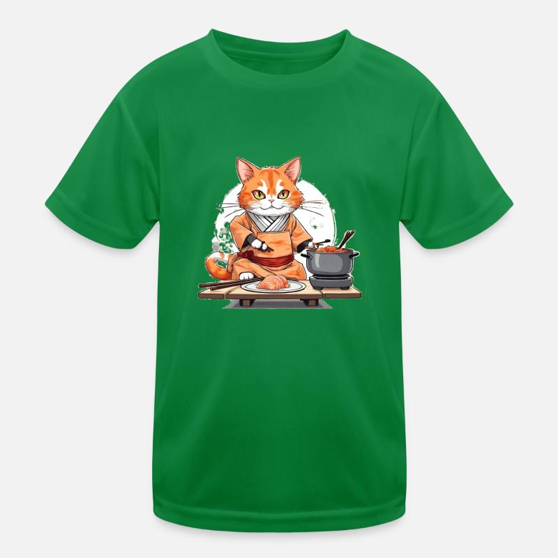 chat sushi 2 T-shirt sport Enfant