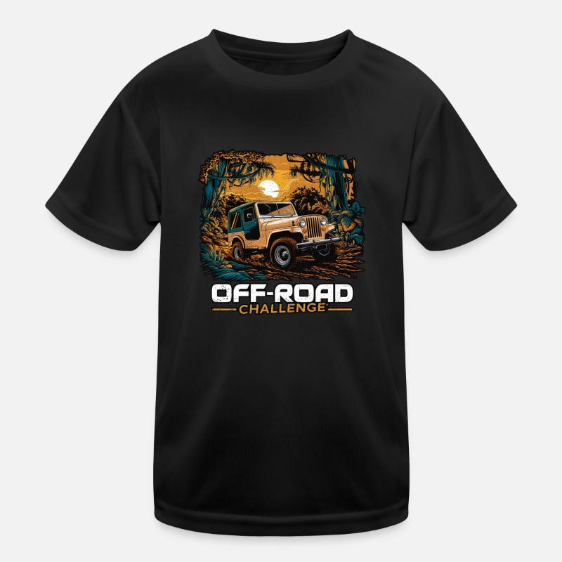 Off Road - 4x4 - All Terrain - Kids Functional T-Shirt - black