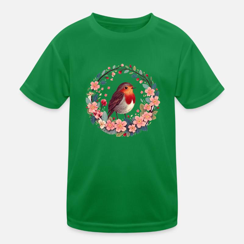 Rouge-gorge T-shirt sport Enfant