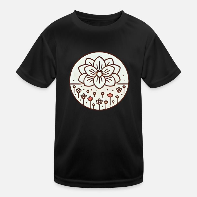 Blumenwiese hell Kinder Funktions-T-Shirt
