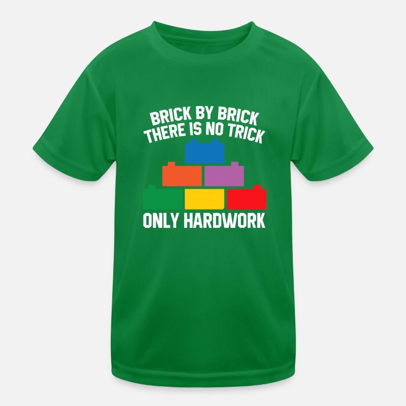 Constructeur de briques Bâtiment en briques Maître constructeur T-shirt sport Enfant