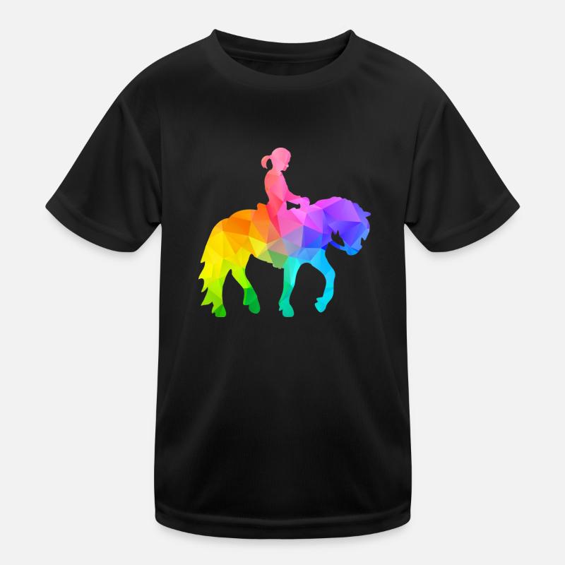 Filles d’équitation à poney T-shirt sport Enfant