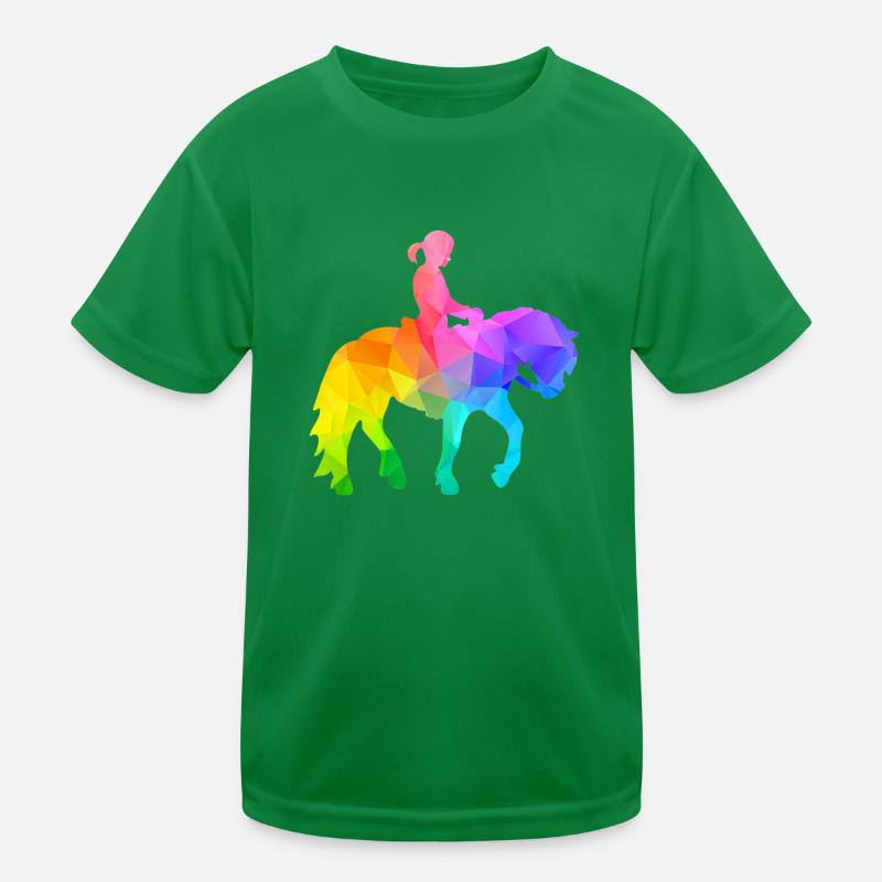 Ponyreiten Mädchen Kinder Funktions-T-Shirt