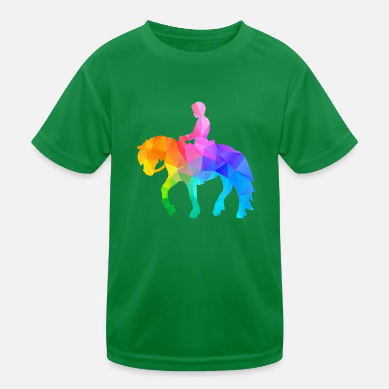 Ponyreiten Junge Kinder Funktions-T-Shirt