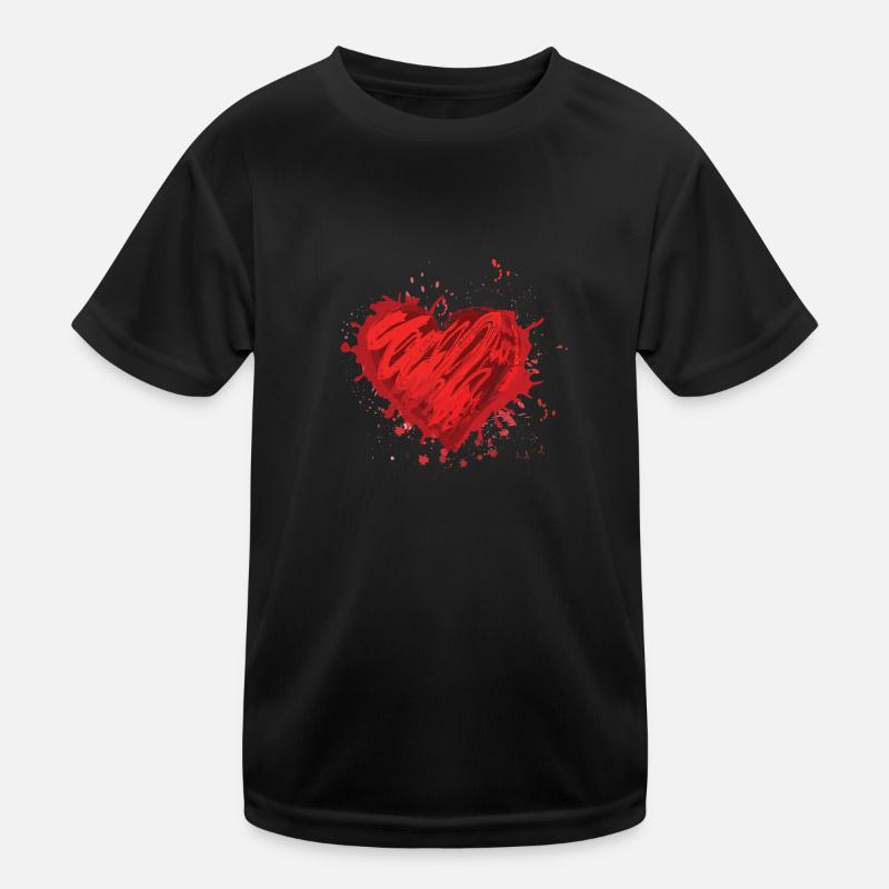 Abstract Heart - Kids Functional T-Shirt - black