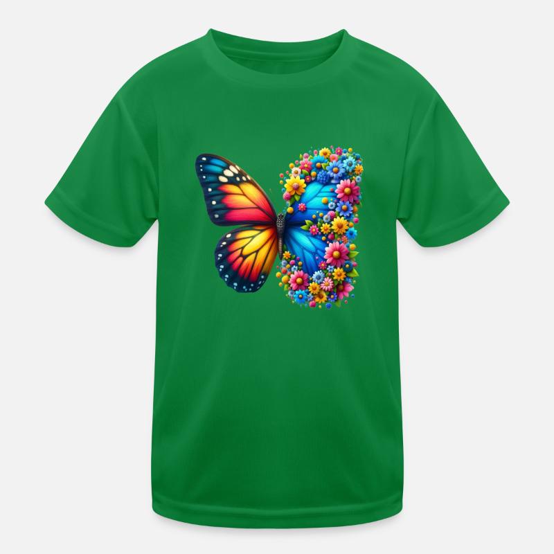 Papillon coloré inspiré de la nature Vibrations estivales T-shirt sport Enfant