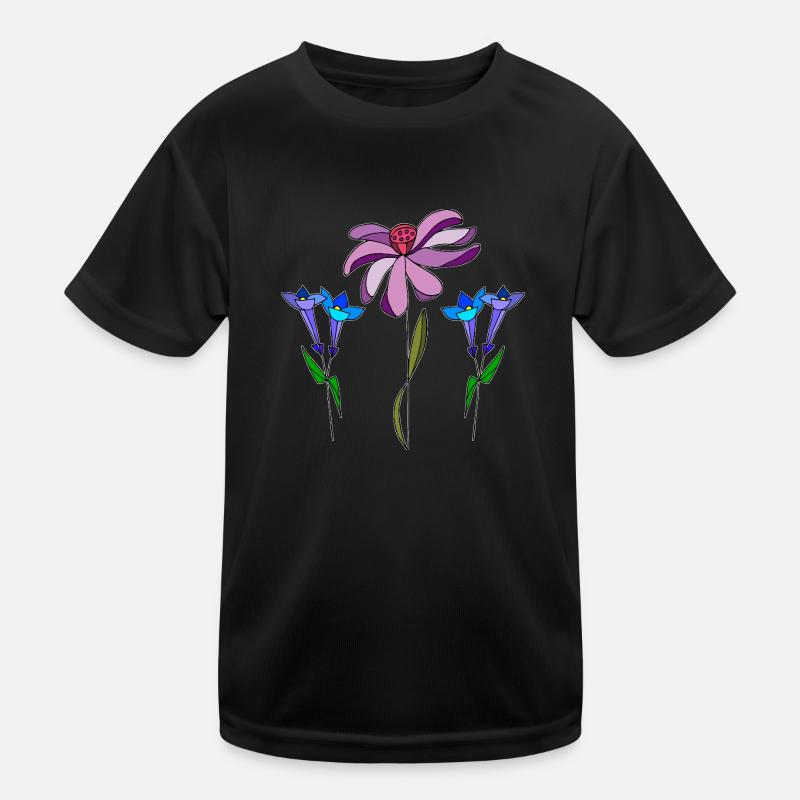 Blumen Kinder Funktions-T-Shirt