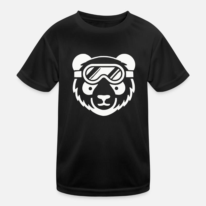 Pandabär Skibrille Kinder Funktions-T-Shirt