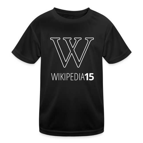 W, rak, svart - Funktions-T-shirt barn