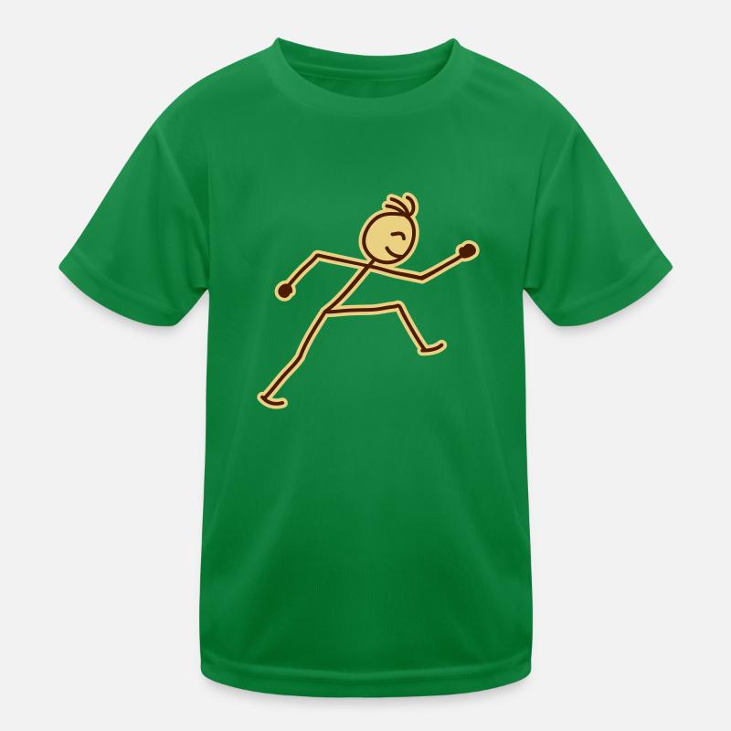 walking_stick_figure_2c Kids Functional T-Shirt