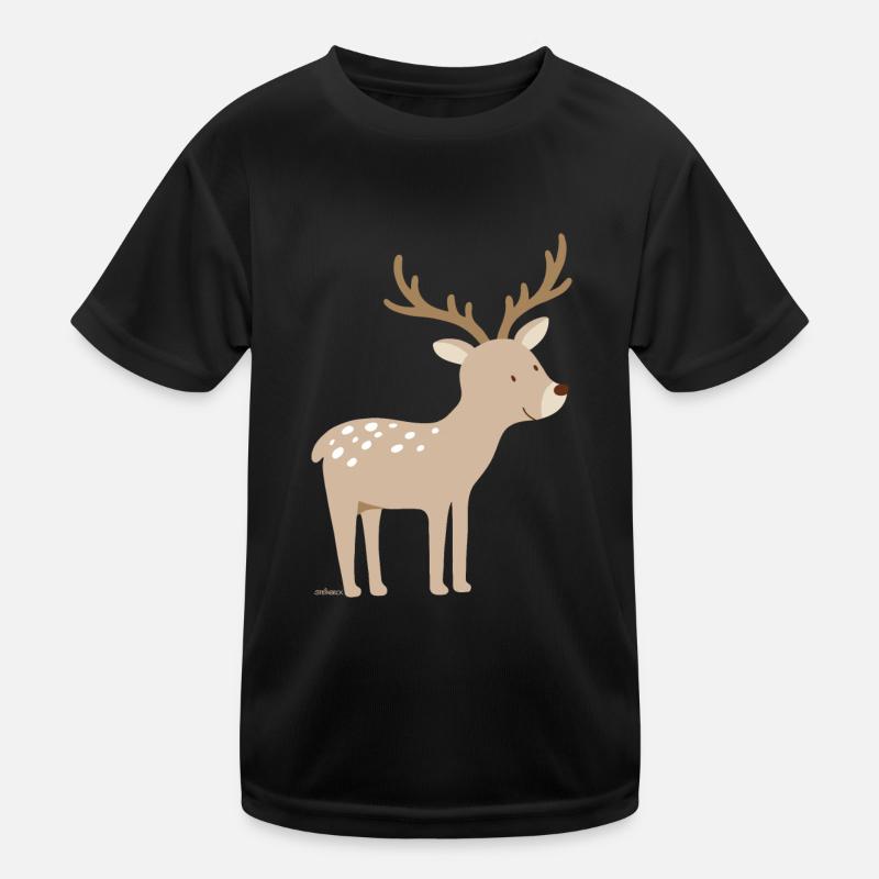Hirsch Kinder Funktions-T-Shirt