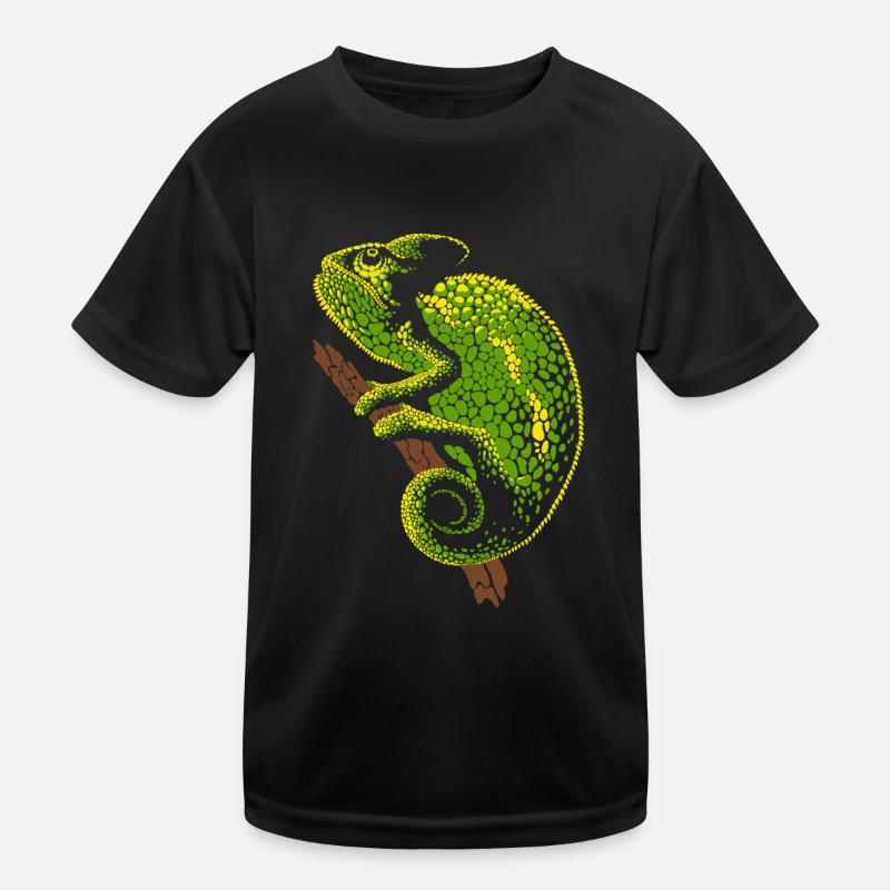 Chamäleon Reptil Kinder Funktions-T-Shirt