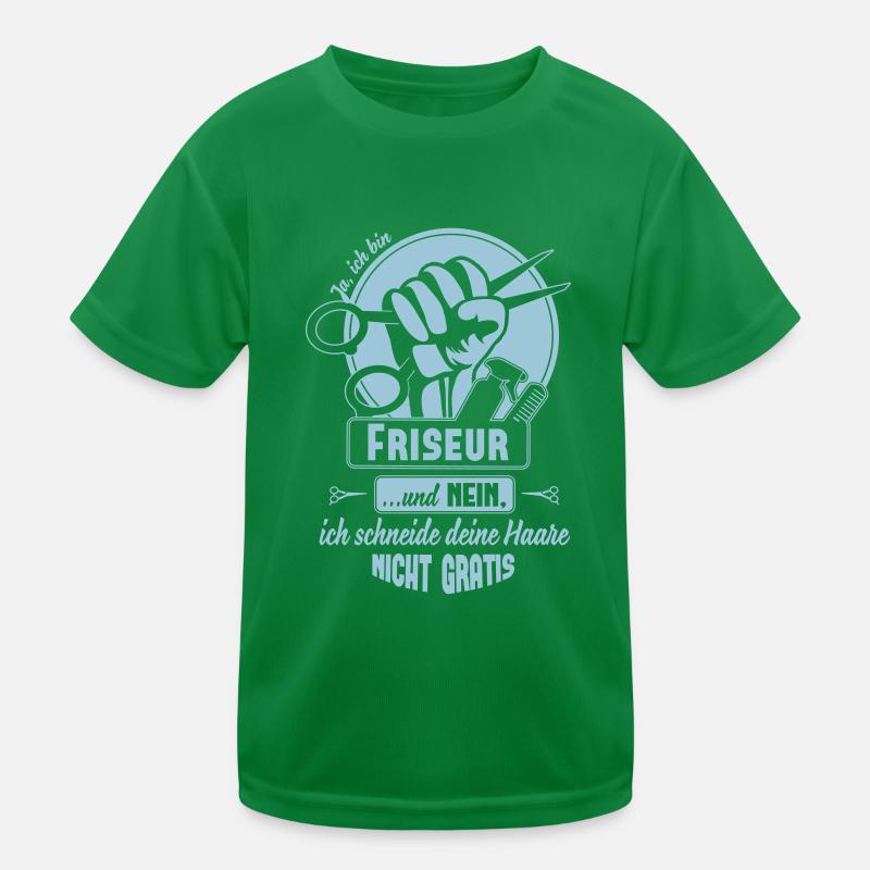 Ja ich bin Friseur Kinder Funktions-T-Shirt