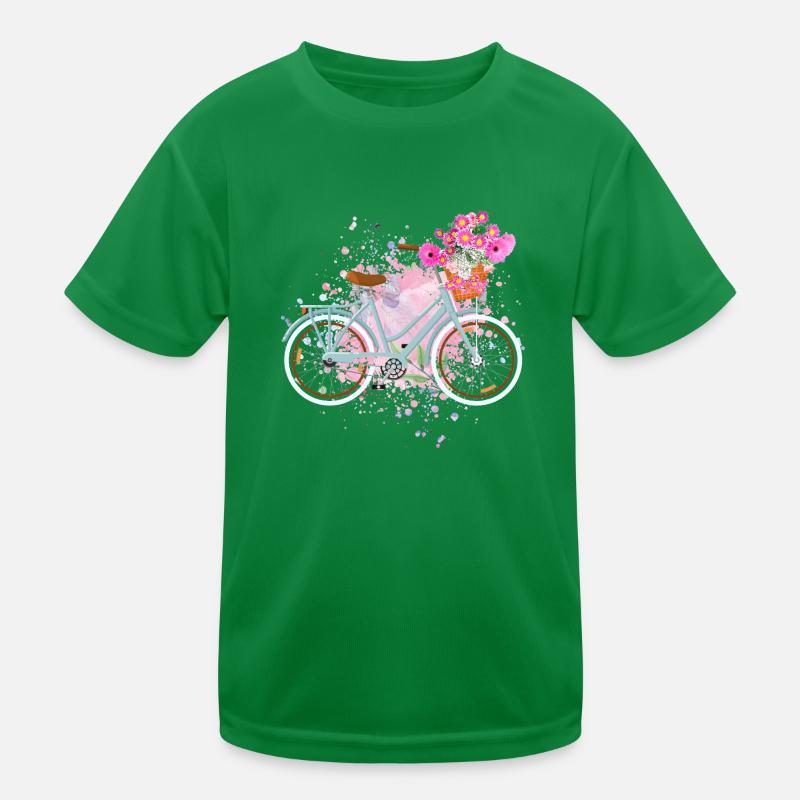 Fleurs Fleurs Dames Vélo Vélo Dames T-shirt sport Enfant