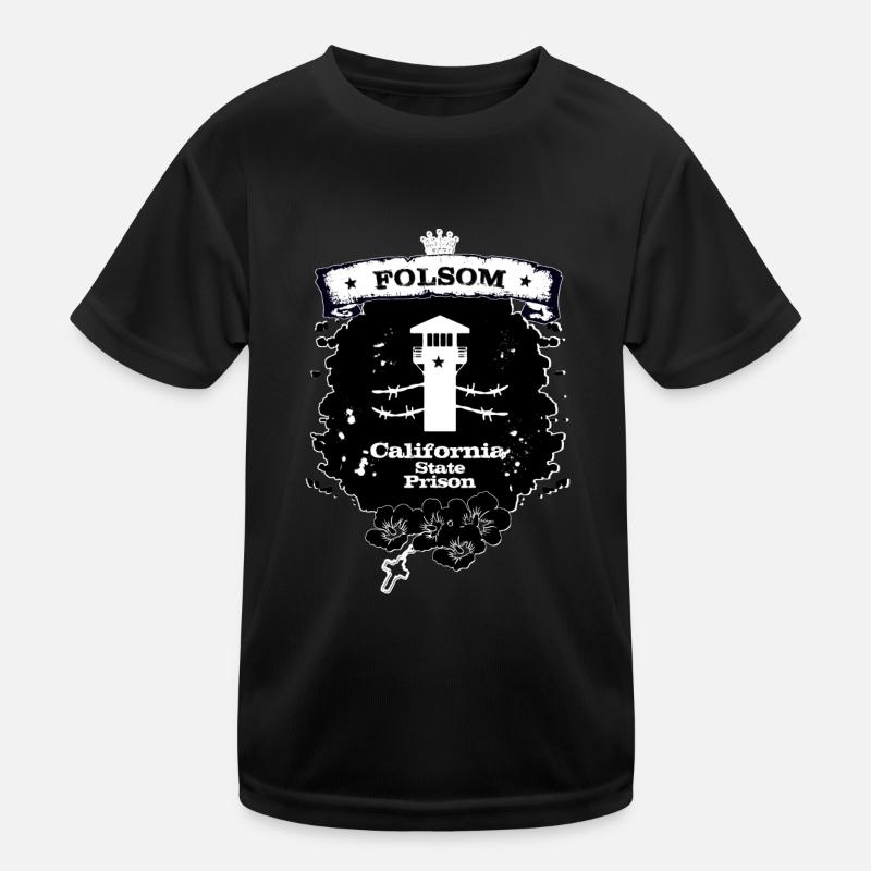 Folsom Prison - Kids Functional T-Shirt - black
