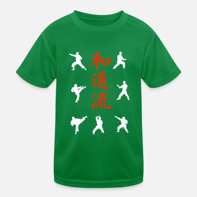 Wado-Ryu Techniques and Kanji Shirt Kids Functional T-Shirt