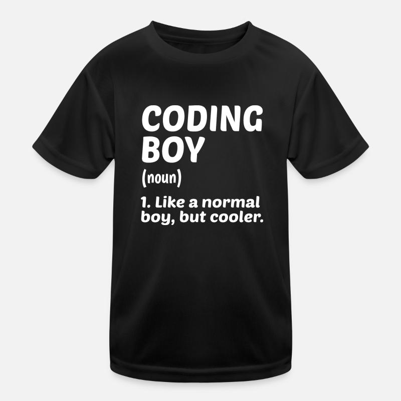 Coding Boy Definition Noun Software Developer Prog Kinder Funktions-T-Shirt