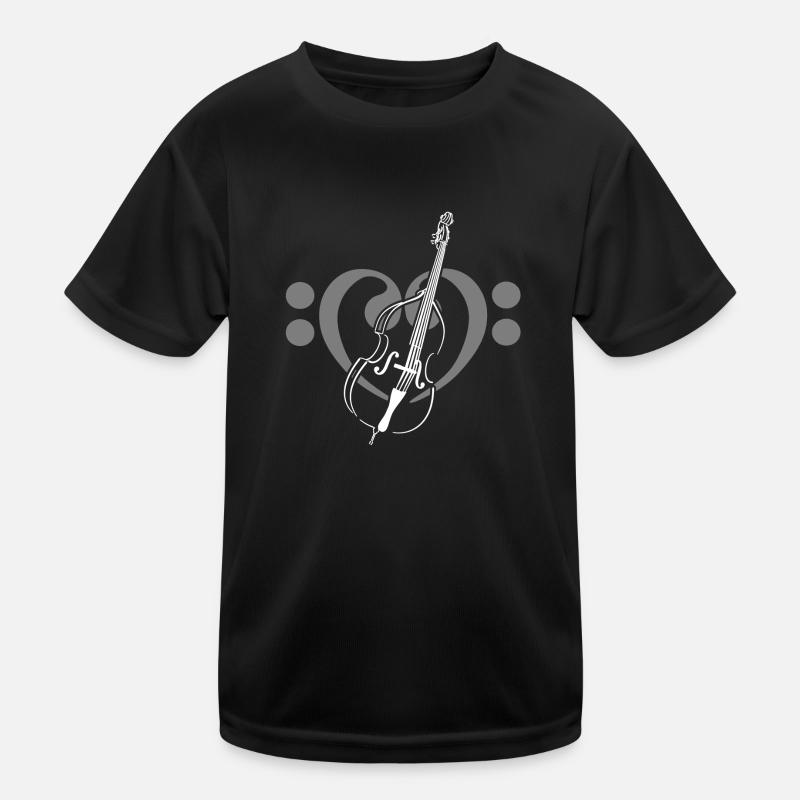 Cœur de clés basses avec contrebasse T-shirt sport Enfant