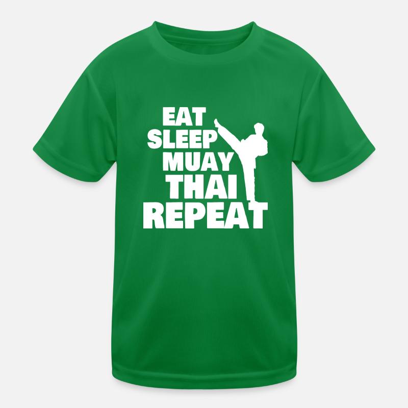 Eat Sleep Muay Thai Repeat Muay Thai Kickboxing Kinder Funktions-T-Shirt