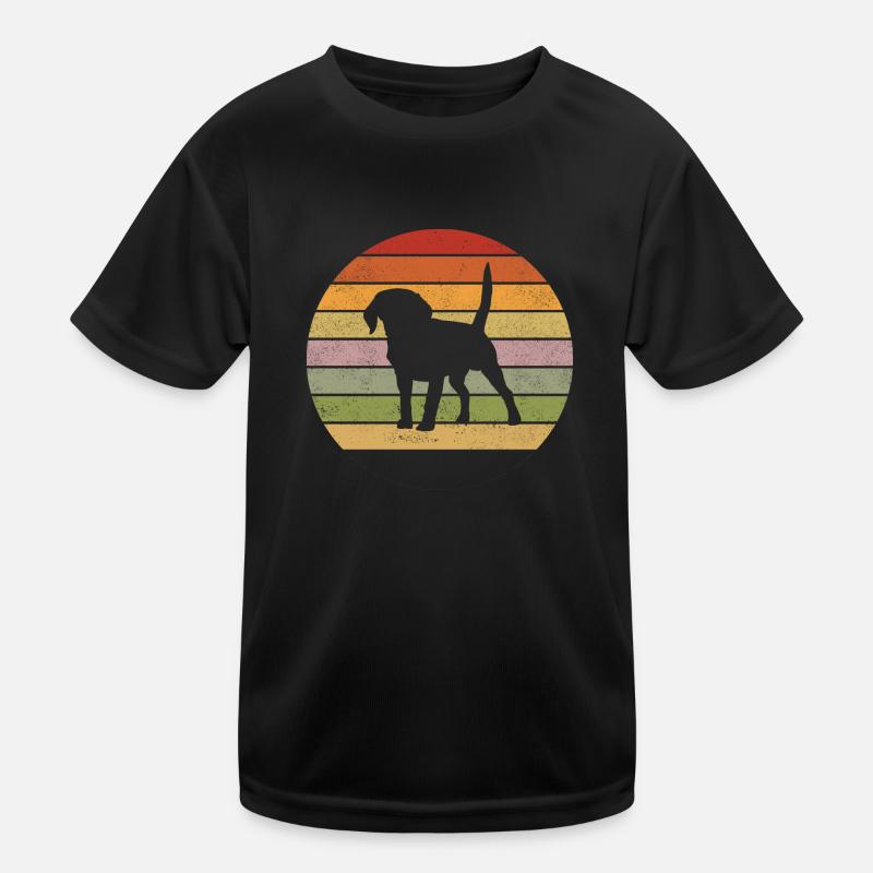 Teckel Retro Chien Chiens T-shirt sport Enfant