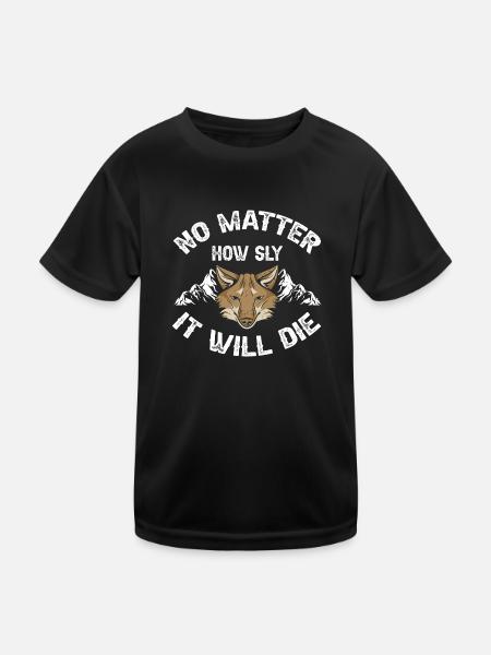 Conception de coyote pour les réacteurs de coyote - T-shirt sport Enfant - noir - Devant