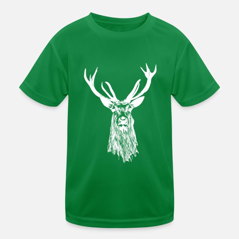 Ich liebe Hirsche Hirsch Kinder Funktions-T-Shirt