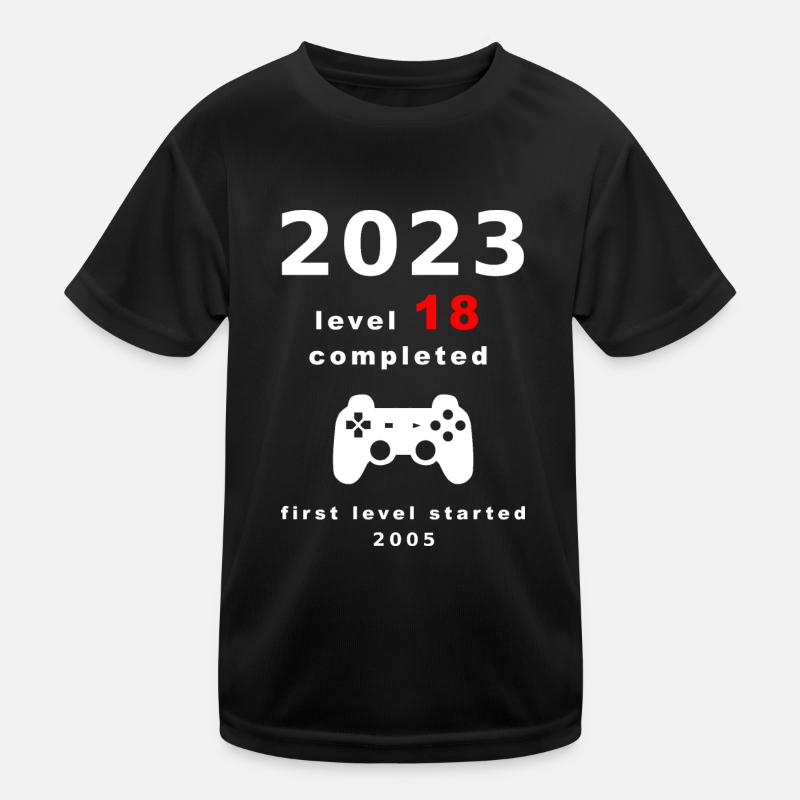 Level 18 18. Geburtstag Geschenk Junge Mädchen Kinder Funktions-T-Shirt