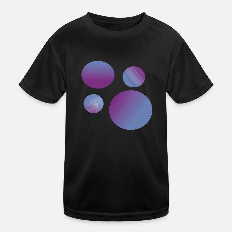 purple blue Planets Kinder Funktions-T-Shirt