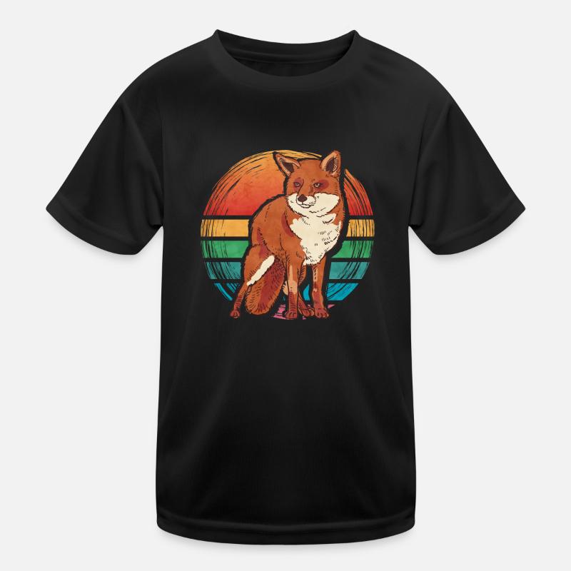 Retro Fox Kinder Funktions-T-Shirt