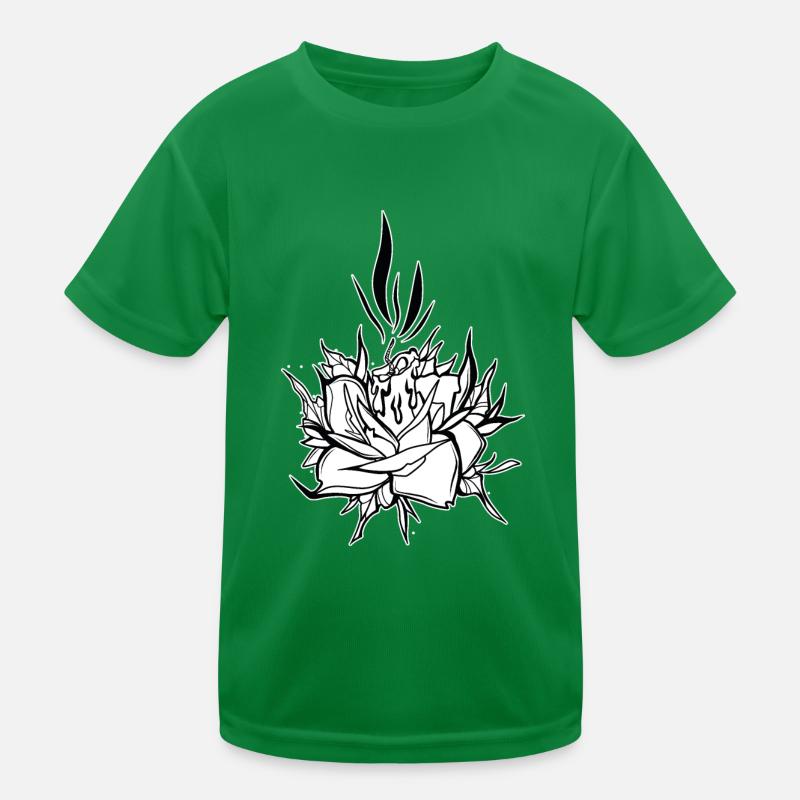 Flower // Candle // Illustration Kids Functional T-Shirt