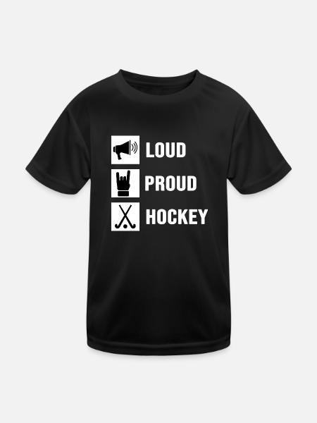 Légende du hockey sur gazon Fier amateur de hockey - T-shirt sport Enfant - noir - Devant