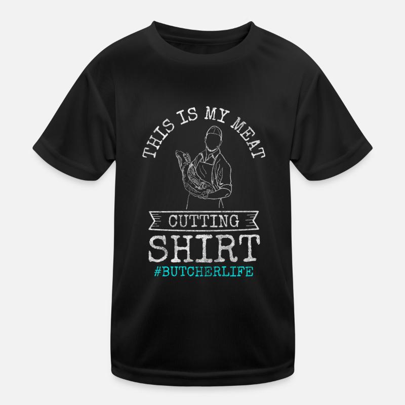 Fleischer Fleischerei Rind Kinder Funktions-T-Shirt