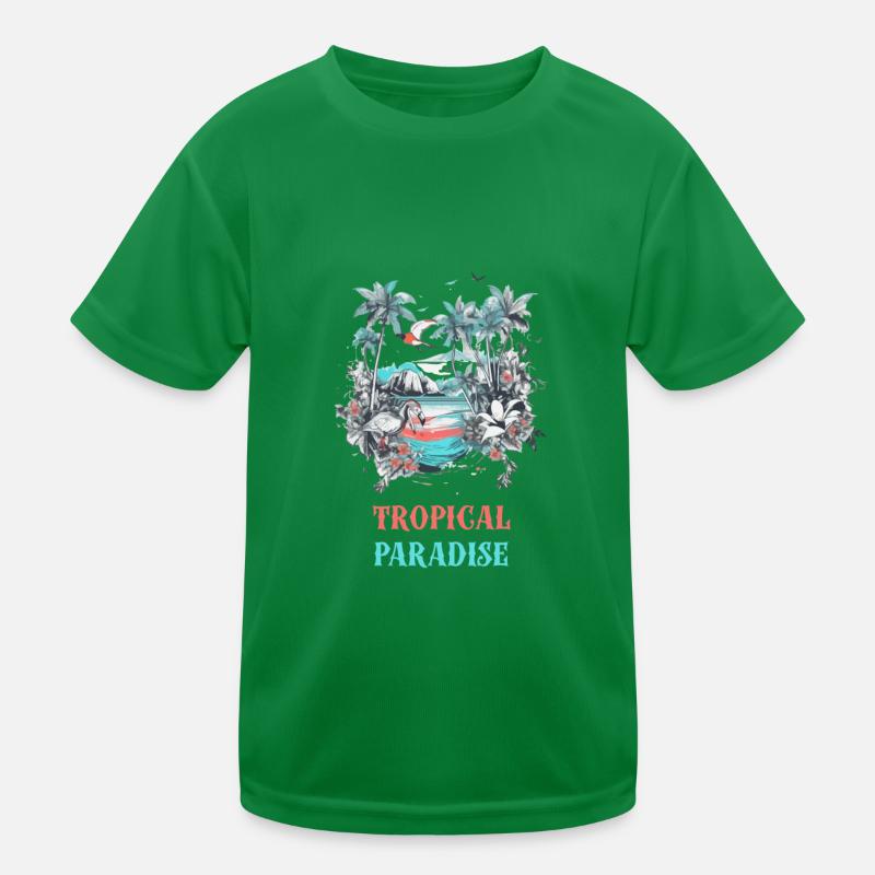Tropical Paradise Kids Functional T-Shirt