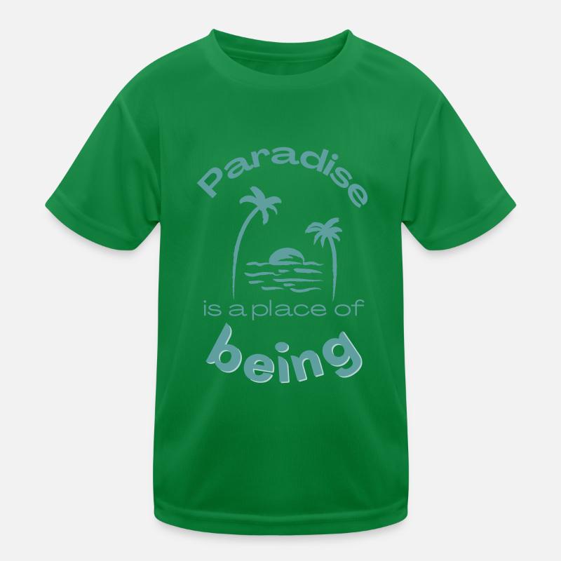 Paradise is a place of being Kids Functional T-Shirt