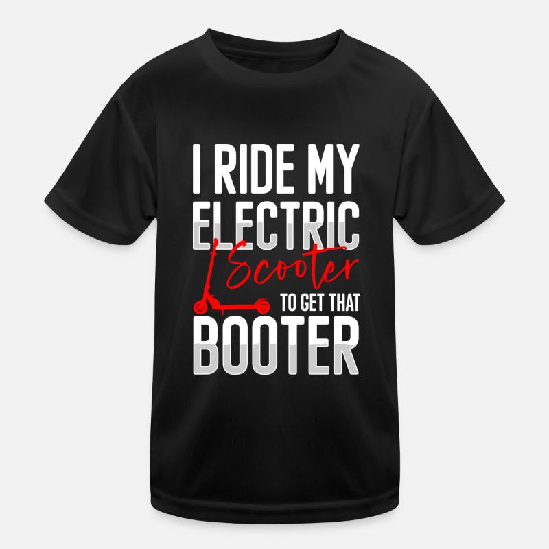 Rollerfahrer Elektrik Batterie Ladestation Kinder Funktions-T-Shirt