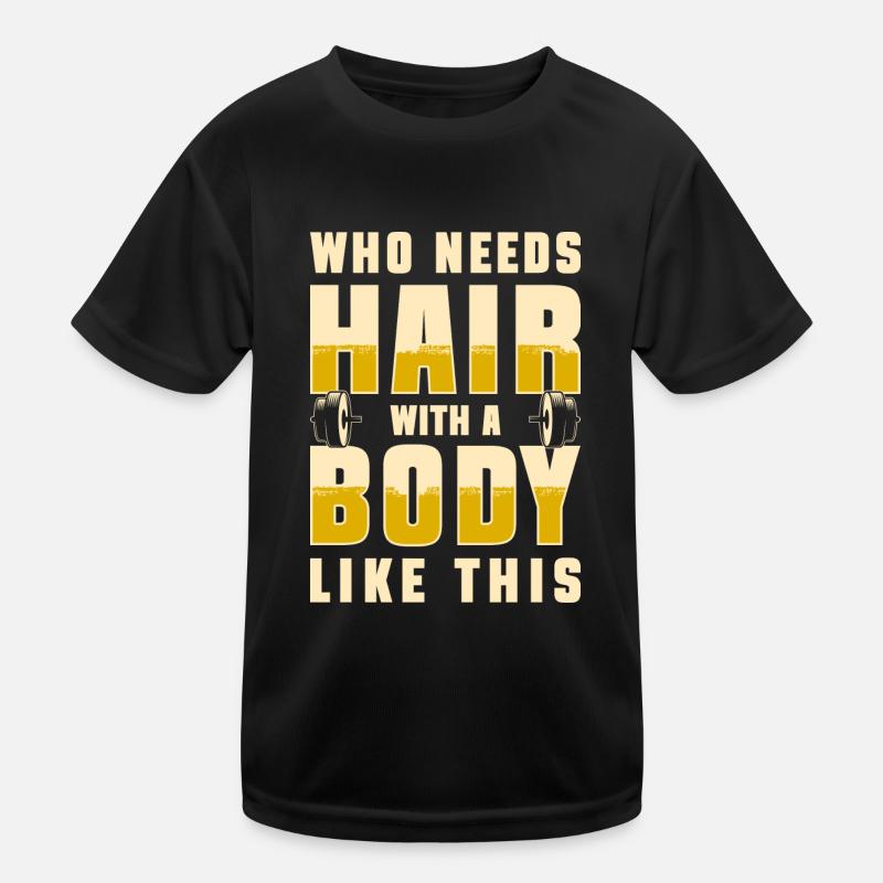 Glatze Platte Haarausfall Haarschnitt Kinder Funktions-T-Shirt