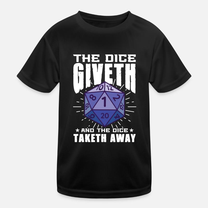 The Dice giveth and dice taketh away Kids Functional T-Shirt