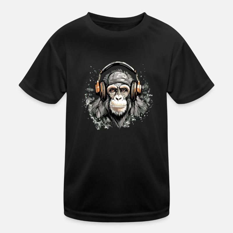 Rito, der audiophile Affe Kinder Funktions-T-Shirt