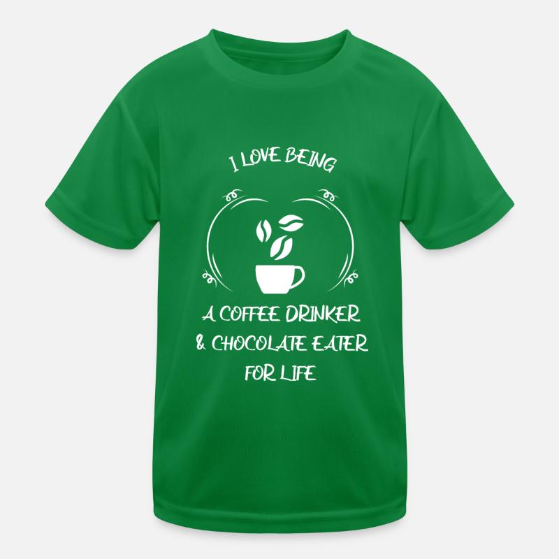 Coffee, espresso, coffee & chocolate Kids Functional T-Shirt