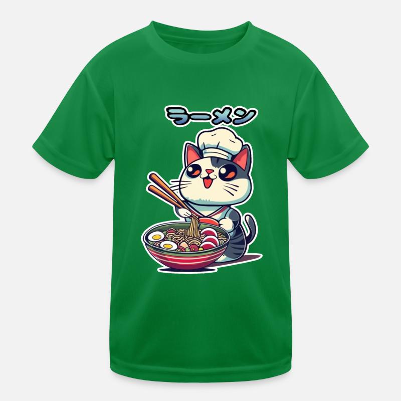 chat ramen fun T-shirt sport Enfant