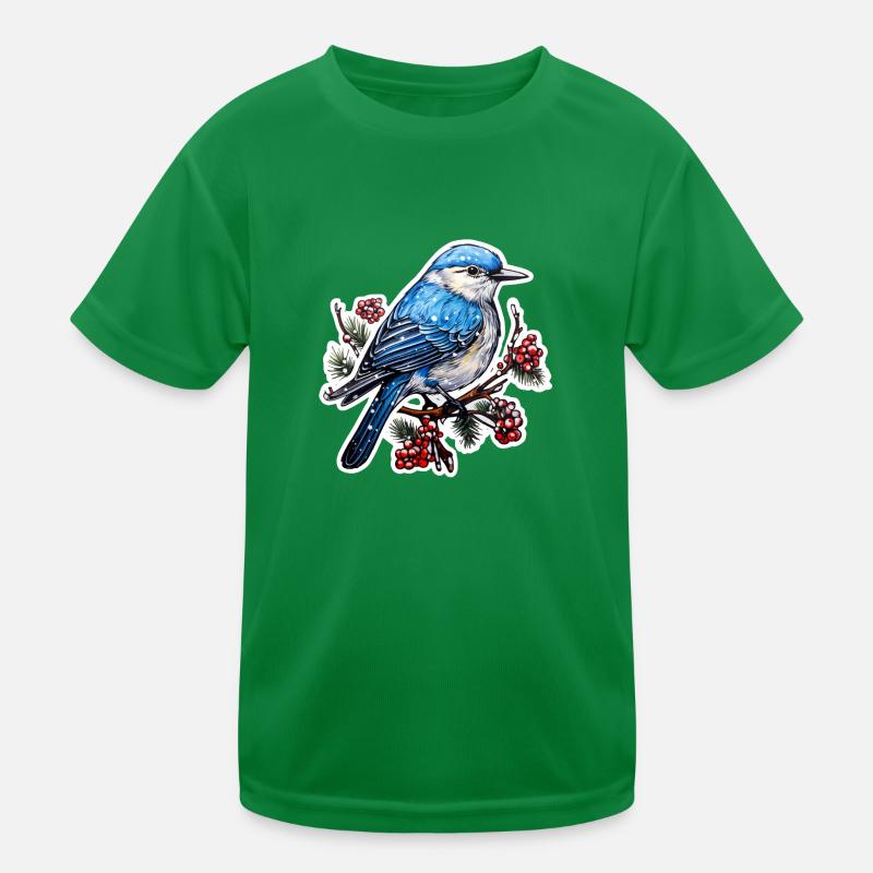 Winter Bird Kids Functional T-Shirt