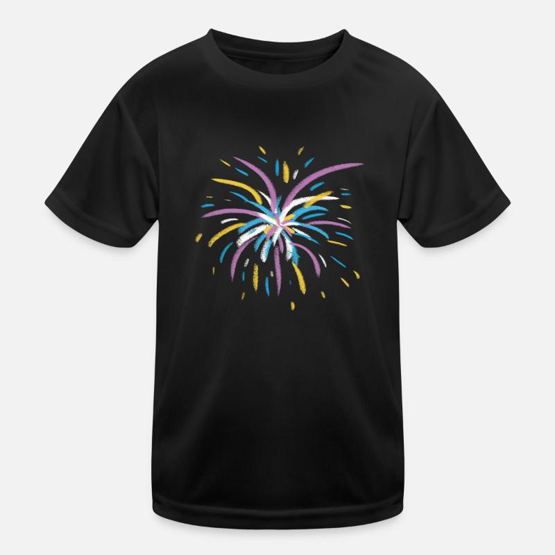 Feux d’artifice en lilas, bleu, jaune et blanc T-shirt sport Enfant