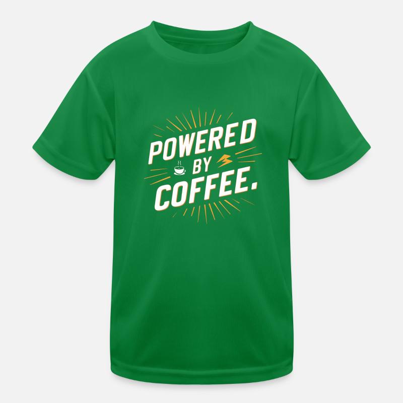 powered by coffee - café et humour T-shirt sport Enfant