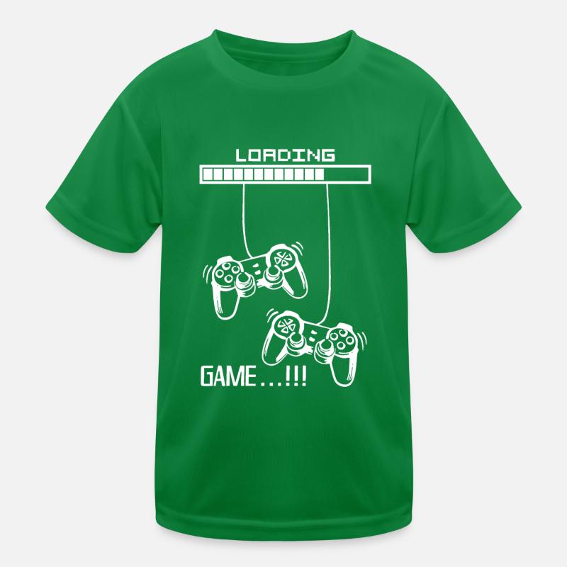 Black And White Loading Game Kids Functional T-Shirt